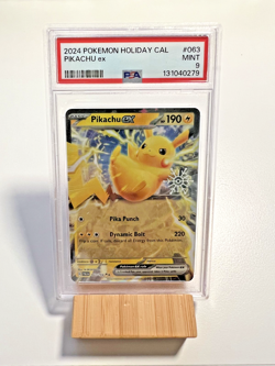2023 Pokemon Pikachu ex (Holiday Calendar) - 063/193 - PSA 9 MINT - Image 1