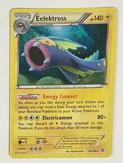 Pokemon TCG Eelektross Primal Clash 65/160 Holo Rare Near Mint Condition - Image 1