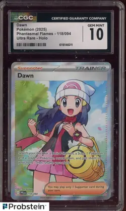 2025 Pokemon Phantasmal Flames #118/094 Dawn UR Holo CGC 10 GEM MINT - Image 1