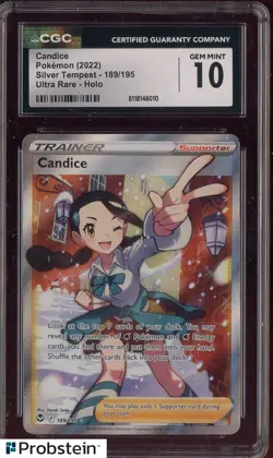 2022 Pokemon Silver Tempest #189/195 Candice UR Holo CGC 10 GEM MINT - Image 1