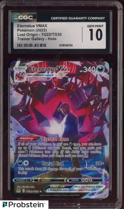 2022 Pokemon Lost Origin #TG22 Eternatus Vmax Trainer Gallery Holo CGC 10 - Image 1