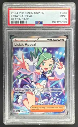 102126693 Lisia's Appeal 2024 Pokemon Surging Sparks #234/191 PSA 9 - Image 1