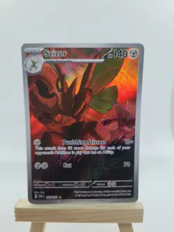 Pokemon Scizor 205/197 Illustration Rare Full Art Holo SV03 Obsidian Flames TCG - Image 1