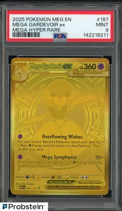 2025 Pokemon MEG EN Mega Hyper Rare #187 Mega Gardevoir ex PSA 9 MINT - Image 1
