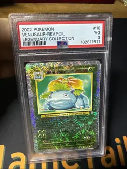 2002 Pokemon TCG Legendary Collection Venusaur 18/110 Reverse Holo PSA 3 VG - Image 2