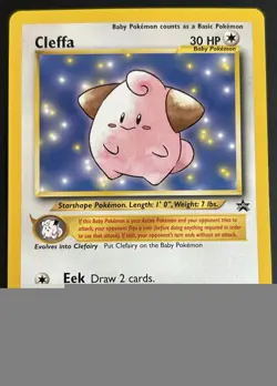 Pokemon TCG Cleffa 31/53 Wotc Promo Black Star NM - Image 1