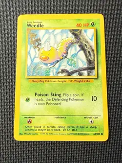 Weedle 69/102 - Pokemon Base Set Unlimited (1) LP - Image 1