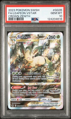 Pokemon Leafeon VSTAR Crown Zenith Galarian Gallery Full Art #GG35 PSA 10 gg35 - Image 1