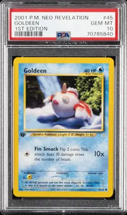2001 POKEMON NEO REVELATION 1ST ED #45 GOLDEEN PSA 10 - Image 1