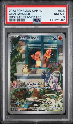2023 POKEMON SVP EN-SV BLACK STAR PROMO #044 CHARMANDER PSA 8 - Image 1