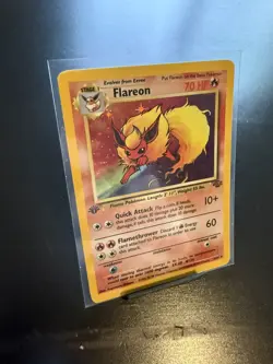 Flareon 3/64 Rare Jungle Holo 1st Edition Pokemon - Image 1