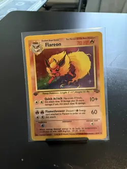 Flareon 3/64 Rare Jungle Holo 1st Edition Pokemon - Image 2