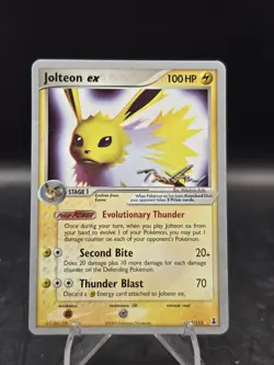 Pokemon TCG Jolteon ex 109/113 Delta Species 2007 World Championships Rare Read - Image 1