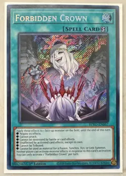 Yugioh! 1x Forbidden Crown BPRO-EN067 Secret Rare 1st Ed NM - Image 1