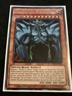 Yugioh! Obelisk the Tormentor 🔥 Ultra Rare! Near Mint Limited Edition - Image 1