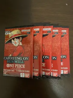 One Piece Carrying On His Will OP-13 Five 5 Booster Packs Lot English J - Image 3