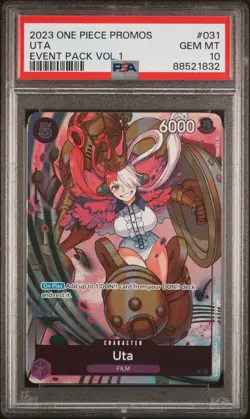 One Piece Uta Promo Event Pack Volume 1 English P-031 GEM TCG PSA 10 - Image 1
