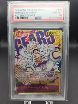 2023 One Piece Monkey.D.Luffy Alt Art OP05-119 Awakening of the New Era PSA 10 - Image 3