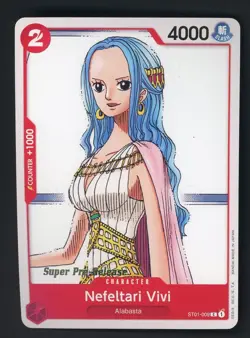 2022 One Piece ST01 EN Super Pre-Release #009 Nefeltari Vivi - Image 1