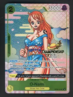 One Piece TCG O-Nami Nami OP06-101 25-26 Championship Promo - Image 1
