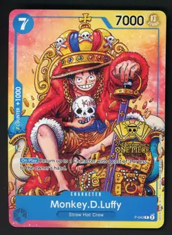 Monkey.D.Luffy (2nd Anniversary Stamped) P-043 One Piece Promo Non Foil - Image 1