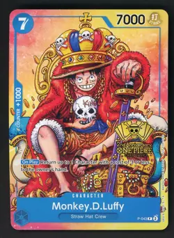 Monkey.D.Luffy (2nd Anniversary Stamped) P-043 One Piece Promo Non Foil - Image 1