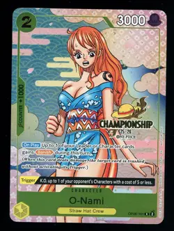 One Piece TCG O-Nami Nami OP06-101 25-26 Championship Promo - Image 1