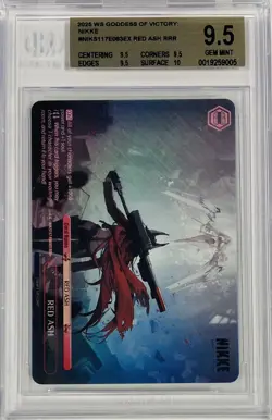 Weiss Schwarz Nikke Red Hood Red Ash NIK/S117-E083EX RRR+ Foil BGS 9.5 English - Image 2