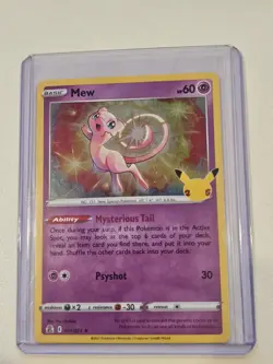 Mew Holo 11/25 Celebrations Pokemon TCG Single Card ENGLISH NM 👛🌸 - Image 1