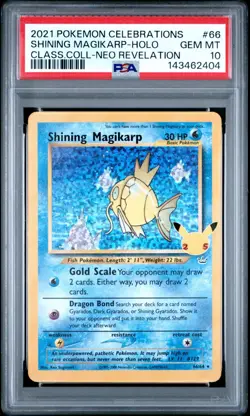 PSA 10 Shining Magikarp Celebrations Classic Collection Card 66/64 - Image 1