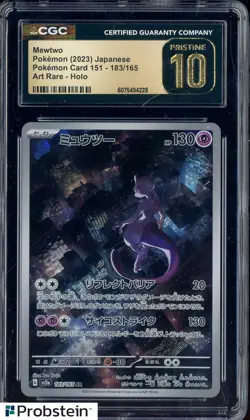 2023 Pokemon Japanese Pokemon Card 183/165 Mewtwo Art Rare Holo CGC 10 - Image 1