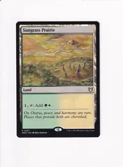 2023 MTG MAGIC COMMANDER: WILDS OF ELDRAINE SUNGRASS PRAIRIE (#1) - Image 1