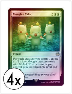 4x Moogles' Valor, Foil, Magic The Gathering MTG NM - Image 1