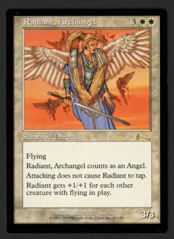 ***Radiant, Archangel*** MTG Urza's Legacy Magic Kid Icarus - Image 1