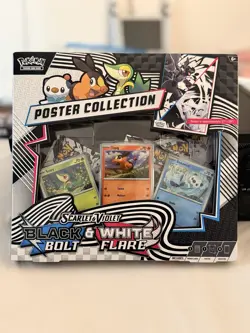 Pokemon TCG Scarlet & Violet Black Bolt White Flair Unova Poster Collection Box - Image 1