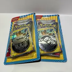 Pokemon Scarlet & Violet TCG 2 booster set + Pawmot Coin - Image 1