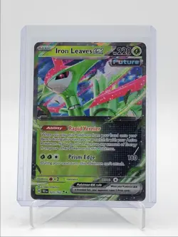 IRON LEAVES EX 2024 POKEMON TEMPORAL FORCES DOUBLE RARE 025/162 Q5542 - Image 1