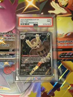 2024 Pokemon SVP EN Noctowl #141 Stellar Crown ETB PSA 9 Mint - Image 1
