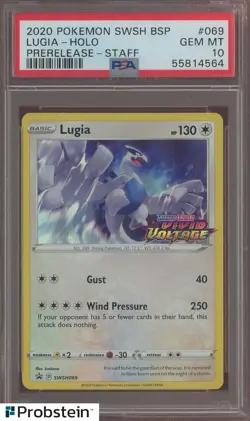 2020 Pokemon SWSH BSP Pre-Release Mislabel #069 Lugia Holo PSA 10 GEM MINT - Image 1