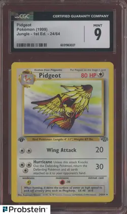 1999 Pokemon Jungle 1st Edition #24 Pidgeot CGC 9 MINT - Image 1