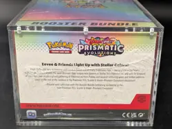 Pokemon SV8.5 Prismatic Evolutions Sealed Booster Bundle Display W/Acrylic Case - Image 3