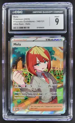 2025 Pokemon Prismatic Evolutions Mela #140/131 Ultra Rare Holo CGC 9 PT - Image 1