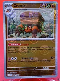 Crustle 052/086 Black Bolt Master Ball Reverse Holo Near Mint Pokemon - Image 1