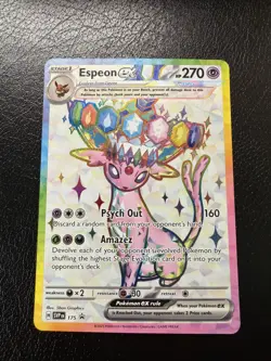 Pokemon Prismatic Evolutions Espeon ex 175 Figure Collection Promo NM - Image 2