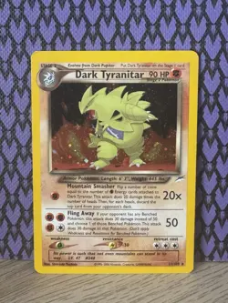 Pokemon TCG Dark Tyranitar 11/105 Neo Destiny Holo Rare Unlimited English 2000 - Image 1