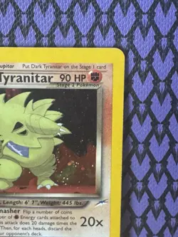 Pokemon TCG Dark Tyranitar 11/105 Neo Destiny Holo Rare Unlimited English 2000 - Image 4
