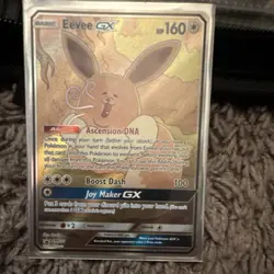 Pokemon Eevee GX Ultra Rare SM233 Holo Basic Card 160 HP Beast - Image 1