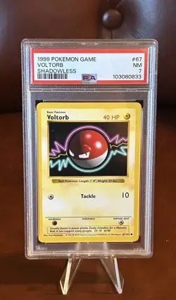 1999 Pokemon - Voltorb 067/102 Base Set (Shadowless) Vintage - Image 1