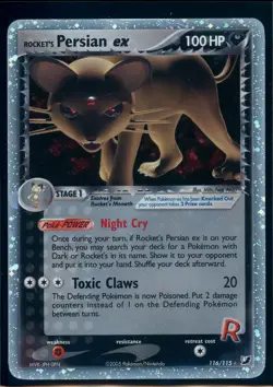 Pokemon EX UNSEEN FORCES - #116/115 Rocket's Persian ex - Holo - ENG - NM- - Image 1