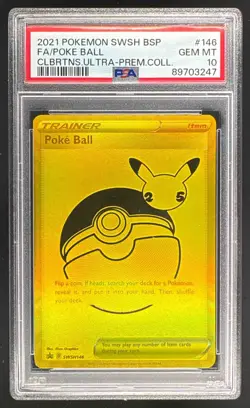 3247 Poke Ball 2021 Pokemon Sword & Shield Black Star Promos #SWSH146 PSA 10 - Image 1